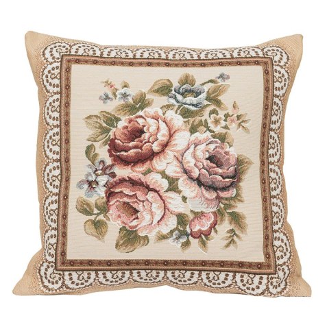 RÓŻE VINTAGE Poszewka dekoracyjna gobelinowa, 45x45cm, kolor 001 700032/POP/001/045045/1 RÓŻE VINTAGE Poszewka dekoracyjna gobelinowa, 45x45cm, kolor 001 700032/POP/001/045045/1