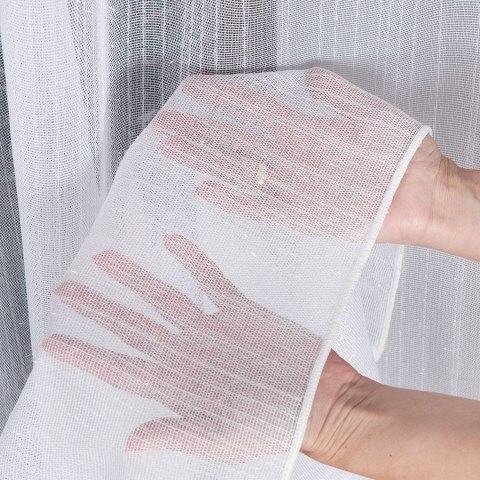 Firanka fantazyjna z ołowianką, wysokość 300cm, kolor 001 biały 001155/OLO/001/000300/1