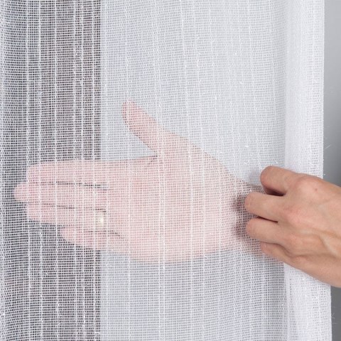 Firanka fantazyjna z ołowianką, wysokość 300cm, kolor 001 biały 001155/OLO/001/000300/1
