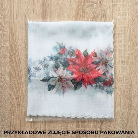 GWIAZDA BETLEJEMSKA Zazdrostka woalowa, WOAL, szerokość 100 x wysokość 40cm, kolor 001 czerwono-zielony PBN010/ZAZ/001/100040/1