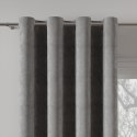 Zasłona gotowa na przelotkach HOLLAND VELVET 140x260 cm kolor szary