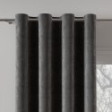 Zasłona gotowa na przelotkach HOLLAND VELVET 140x260 cm kolor ciemno szary
