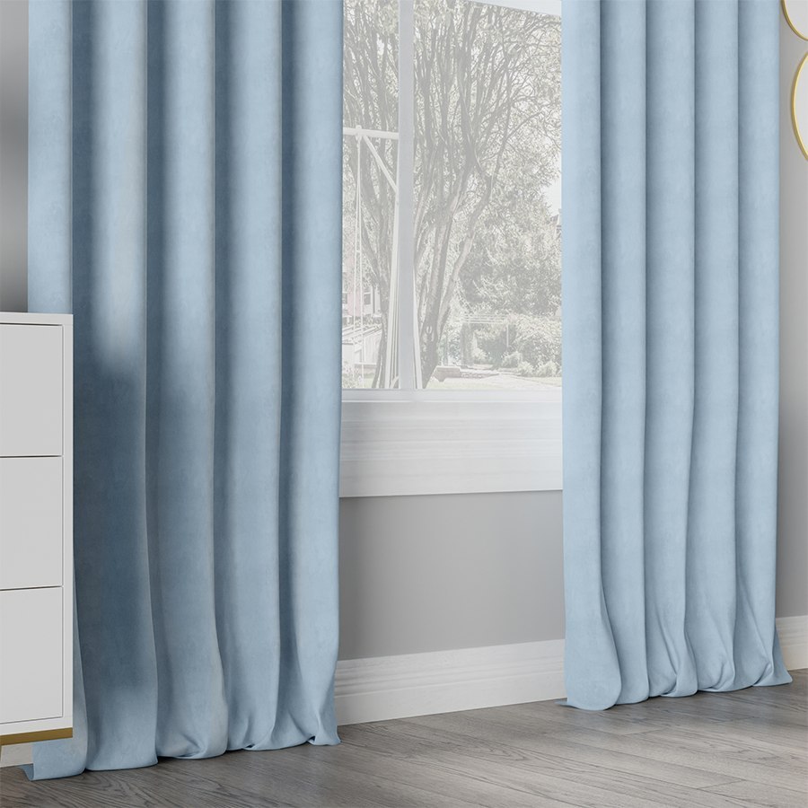 Tkanina dekoracyjna MILAS wysokość 290 cm kolor baby blue
