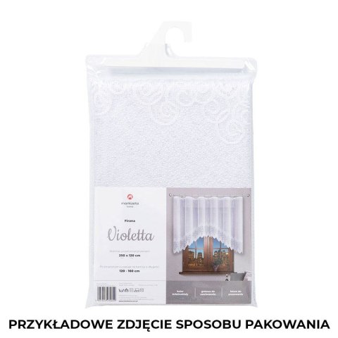 VIOLETTA Firanka żakardowa gotowa, szerokość 250 x wysokość 120cm, kolor 001 biały 001539/FBL/001/250120/1