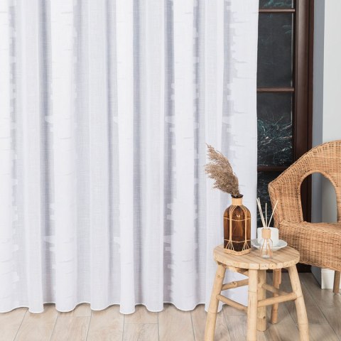 Firanka fantazyjna ze wzorem po całości z ołowianką, wysokość 300cm, kolor 001 biały 340007/OLO/001/000300/1