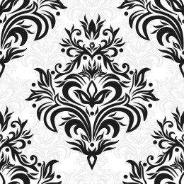 ALEXIS Tkanina dekoracyjna BLANKO, 145cm, kolor 001 biały z czarnym D00125/BLA/001/145000/1