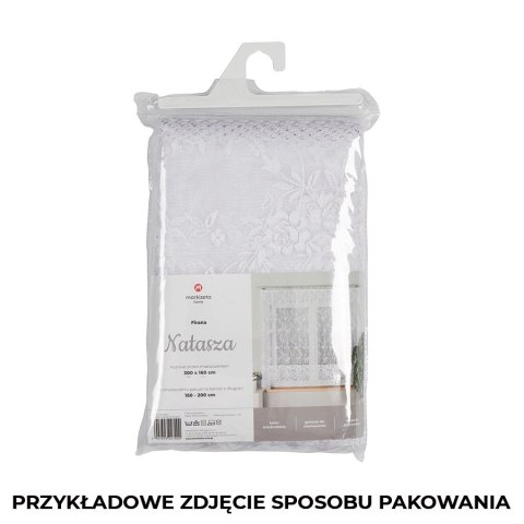 NATASZA Firanka żakardowa gotowa, szerokość 300 x wysokość 160cm, kolor 001 biały 049331/FBP/001/300160/1