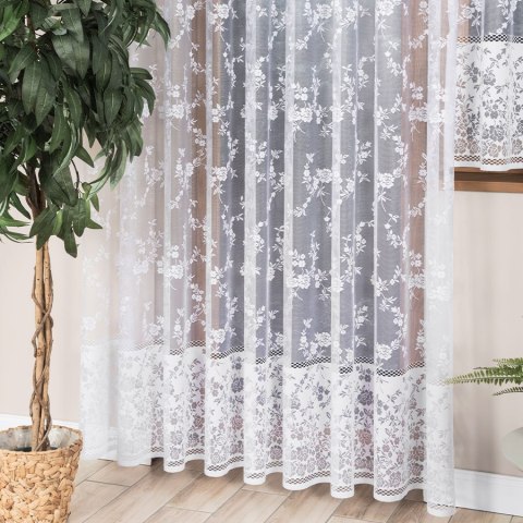 NATASZA Firanka żakardowa gotowa, szerokość 300 x wysokość 250cm, kolor 001 biały 049331/FBP/001/300250/1 NATASZA Firanka żakardowa gotowa, szerokość 300 x wysokość 250cm, kolor 001 biały 049331/FBP/001/300250/1