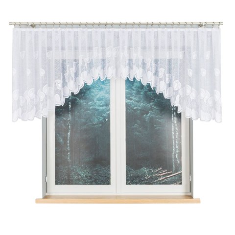NORA Firanka żakardowa gotowa, szerokość 400 x wysokość 90cm, kolor 001 biały 023097/FBL/001/400090/1