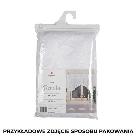 RENATA Firanka żakardowa gotowa, szerokość 400 x wysokość 150cm, kolor 001 biały 049885/FBL/001/400150/1