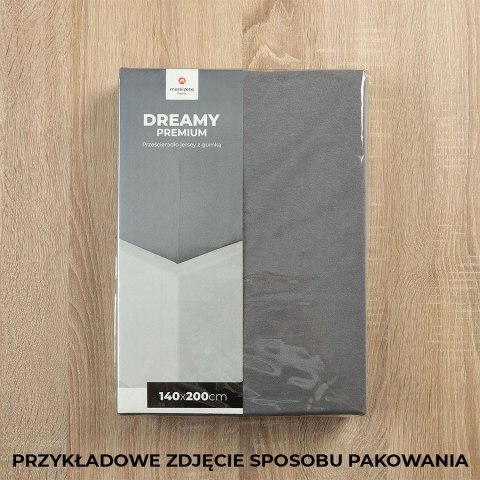 DREAMY PREMIUM Prześcieradło jersey z gumką, szerokość 140 x wysokość 200cm, kolor 001 biały 100033/JEG/001/140200/1