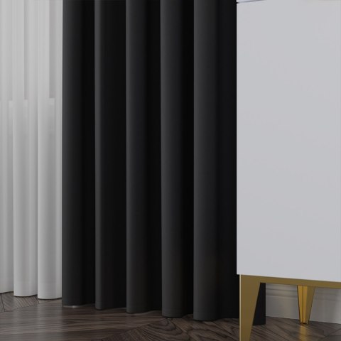 NELIA Tkanina dekoracyjna typu blackout, wysokość 320cm, kolor 068 grafitowy 065553/TDP/068/000320/1