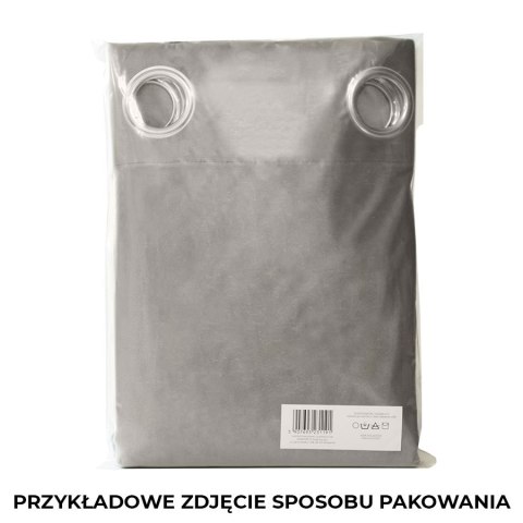 VELVI Zasłona gotowa na przelotkach, szerokość 140 x wysokość 160cm, kolor 003 jasny beżowy VELVI0/ZGP/003/140160/1