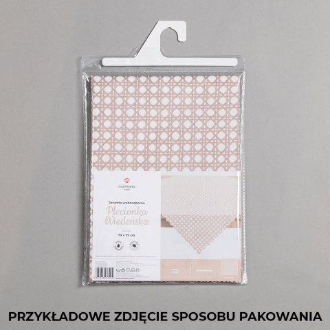 PLECIONKA WIEDEŃSKA Serweta wodoodporna, 79x79cm, kolor 001 brązowy P00082/KSP/C01/079079/1