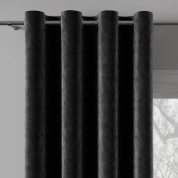 Zasłona gotowa na przelotkach AGNES 140x250 cm kolor czarny