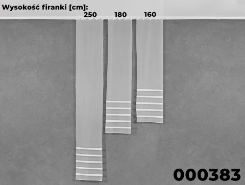 Firanka fantazyjna z ołowianką 000383 wysokość 160 cm kolor biały