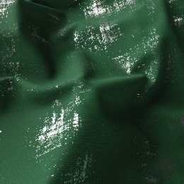ANGELA Tkanina dekoracyjna, wysokość 320cm, kolor 789 butelkowy zielony ze srebrnym nadrukiem TD0020/TDP/789/000320/1
