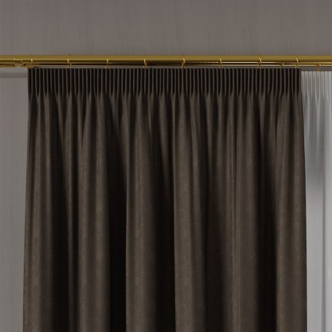 SYBILLA Tkanina dekoracyjna, wysokość 320cm, kolor 120 ciemny brązowy 065551/TDP/120/000320/1