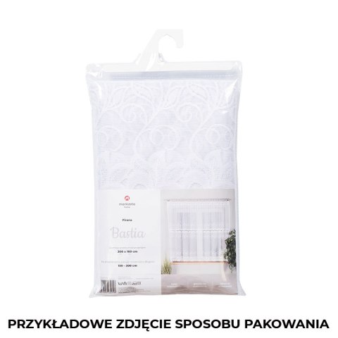 BASTIA Firanka żakardowa gotowa, szerokość 315 x wysokość 120cm, kolor 001 biały 648107/FBL/001/315120/1