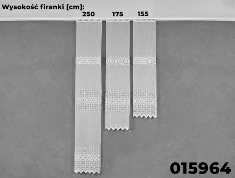 Firanka żakardowa 015964 wysokość 155 cm kolor biały