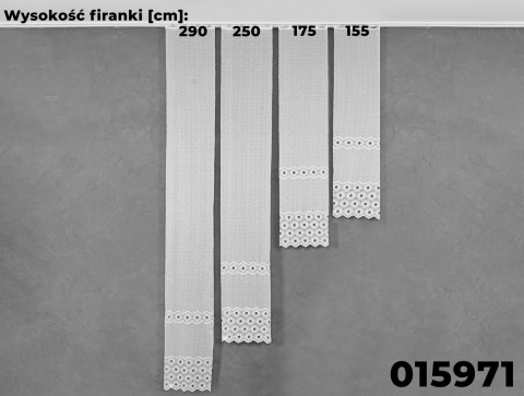 Firanka żakardowa 015971 wysokość 155 cm kolor biały