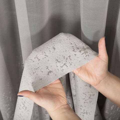 Firanka żakardowa 057639 wysokość 250 cm kolor szary