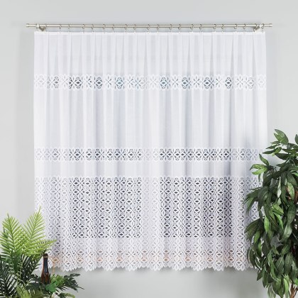 Firanka żakardowa na metry 018869 wysokość 170 cm kolor biały