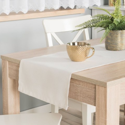 HARPER Bieżnik wodoodporny, obszyty listwą 2 cm, 40x140cm, kolor 003 biały ze złotym lurexem 004767/KSP/L03/040140/1 HARPER Bieżnik wodoodporny, obszyty listwą 2 cm, 40x140cm, kolor 003 biały ze złotym lurexem 004767/KSP/L03/040140/1