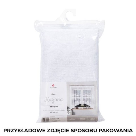 KASJANA Firanka żakardowa gotowa, szerokość 540 x wysokość 160cm, kolor 001 biały 007003/FBL/001/540160/1