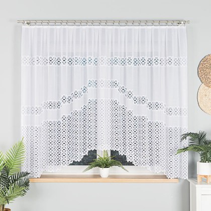 Firanka gotowa żakardowa ADRIANNA 160x300 cm kolor biały