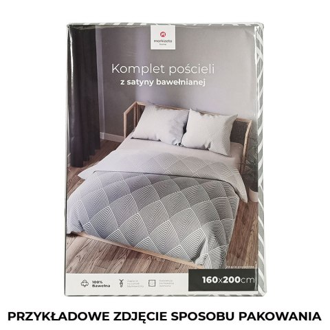 AKSEL Komplet pościeli z satyny bawełnianej 160x200cm 100044/SAT/000/160200/1