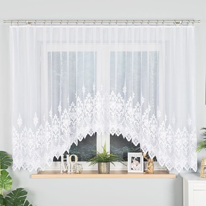 Firanka gotowa żakardowa LUDMIŁA160x400 cm kolor biały
