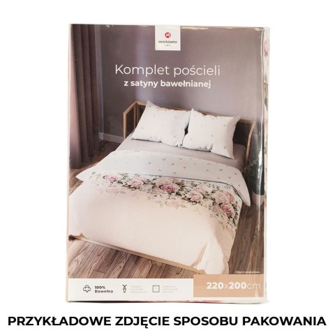 ROSETTE Komplet pościeli z satyny bawełnianej 160x200cm 100050/SAT/000/160200/1