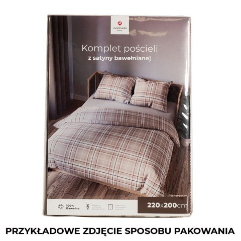 SAVANA Komplet pościeli z satyny bawełnianej 220x200cm 100053/SAT/000/220200/1