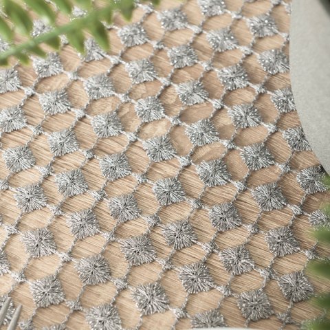 Bianca Obrus gipiurowy, kolor szary 005 z lurexem, rozmiar 140x240cm 061757/KSP/005/140240/1