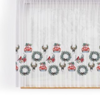WIANEK BOHO, JELEŃ, SAMOCHODZIK Firanka z ołowianką, WOAL, wysokość 157cm, kolor 001 wielobarwny DBN011/WOP/001/000157/1