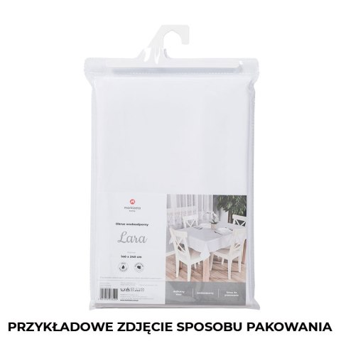 HARPER Bieżnik wodoodporny, obszyty listwą 2 cm, 40x140cm, kolor 003 biały ze złotym lurexem 004767/KSP/L03/040140/1 HARPER Bieżnik wodoodporny, obszyty listwą 2 cm, 40x140cm, kolor 003 biały ze złotym lurexem 004767/KSP/L03/040140/1