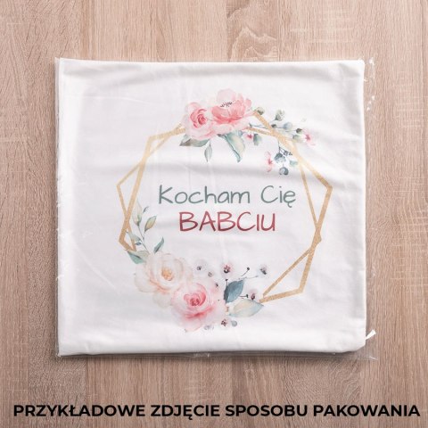 KOCHAM CIĘ BABCIU Poszewka dekoracyjna VELVET, 40x40cm, kolor 001 biały P00107/POP/001/040040/1