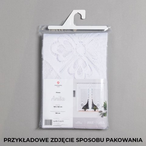 ANITA Firanka żakardowa odpasowana, szerokość 160 x wysokość 160cm, kolor 001 biały 019385/FOL/001/000161/1