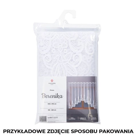 BERENIKA Firanka żakardowa odpasowana, szerokość 400 x wysokość 160cm, kolor 001 biały 004304/FOL/001/000162/1