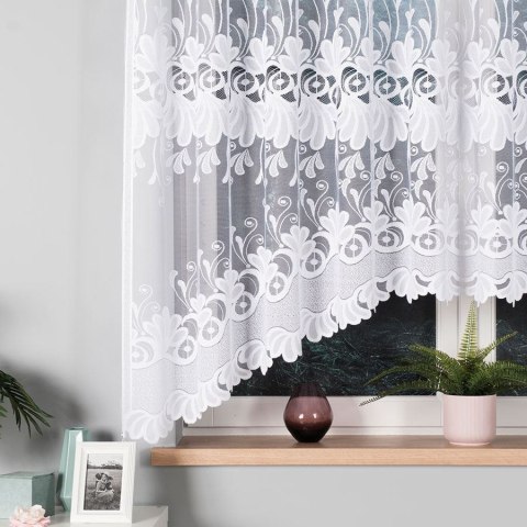 KASJANA Firanka żakardowa odpasowana, szerokość 320 x wysokość 160cm, kolor 001 biały 007003/FOL/001/000161/1 KASJANA Firanka żakardowa odpasowana, szerokość 320 x wysokość 160cm, kolor 001 biały 007003/FOL/001/000161/1