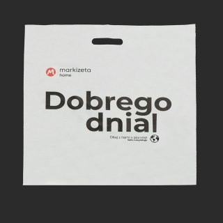 Reklamówka MARKIZETA Dobrego Dnia; szerokość 48cm x wysokość 48cm x dno 8cm; grubość folii 55my REKLAM/REC/055/048048/1