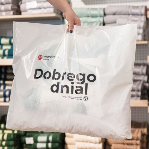 Reklamówka MARKIZETA Dobrego Dnia; szerokość 75cm x wysokość 60cm x dno 9cm; grubość folii 70my REKLAM/REC/070/075060/1