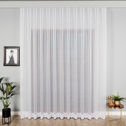 Firanka haftowana ze wzorem po całości, wysokość 280cm, kolor 001 biały 121807/768/001/000280/1 Firanka haftowana ze wzorem po całości, wysokość 280cm, kolor 001 biały 121807/768/001/000280/1