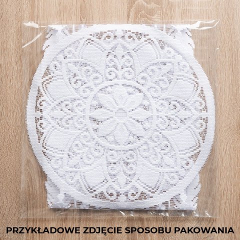 Bieżnik żakardowy gotowy, łapacz snów ALIA 44x224 cm kolor biały