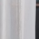Firanka fantazyjna ze wzorem pasowym z ołowianką, wysokość 305cm, kolor 002 biały z szarym ze srebrną nitką 019789/OLO/002/00030