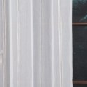 Firanka fantazyjna ze wzorem pasowym z ołowianką, wysokość 305cm, kolor 004 biały z beżowym ze srebrną nitką 019789/OLO/004/0003
