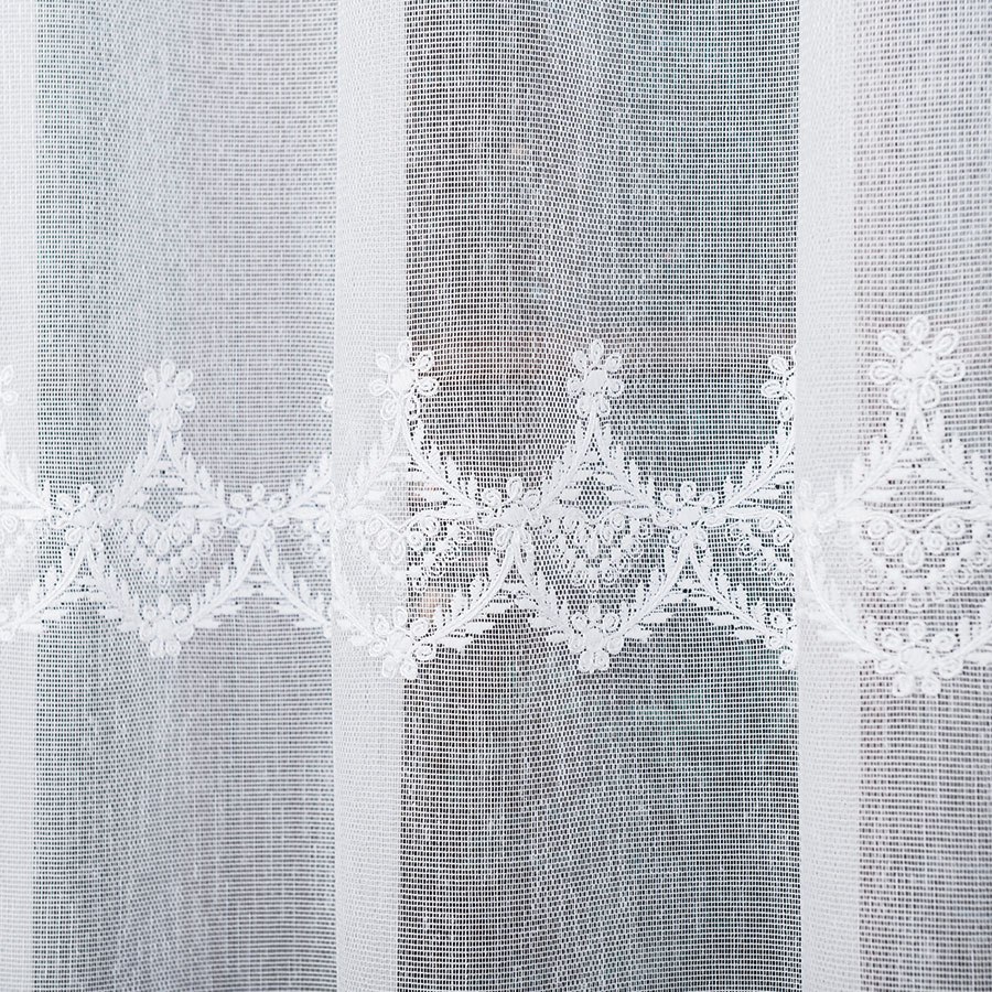 Firanka haftowana 112756 wysokość 280 cm kolor biały