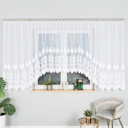 Firanka gotowa żakardowa LUDMIŁA 160x600 cm kolor biały