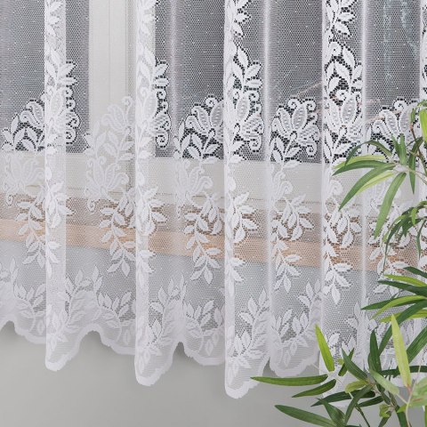 Firanka żakardowa, wysokość 180cm, kolor 001 biały 663117/000/001/000180/1 Firanka żakardowa, wysokość 180cm, kolor 001 biały 663117/000/001/000180/1